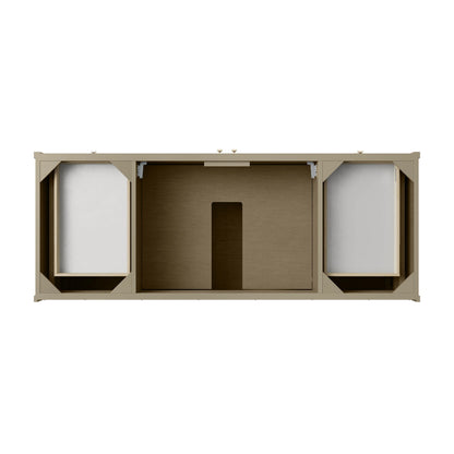 Chicago 60" Single Vanity, Walnut Whisper, w/ 3 CM Eternal Jasmine Pearl Silestone® Top
