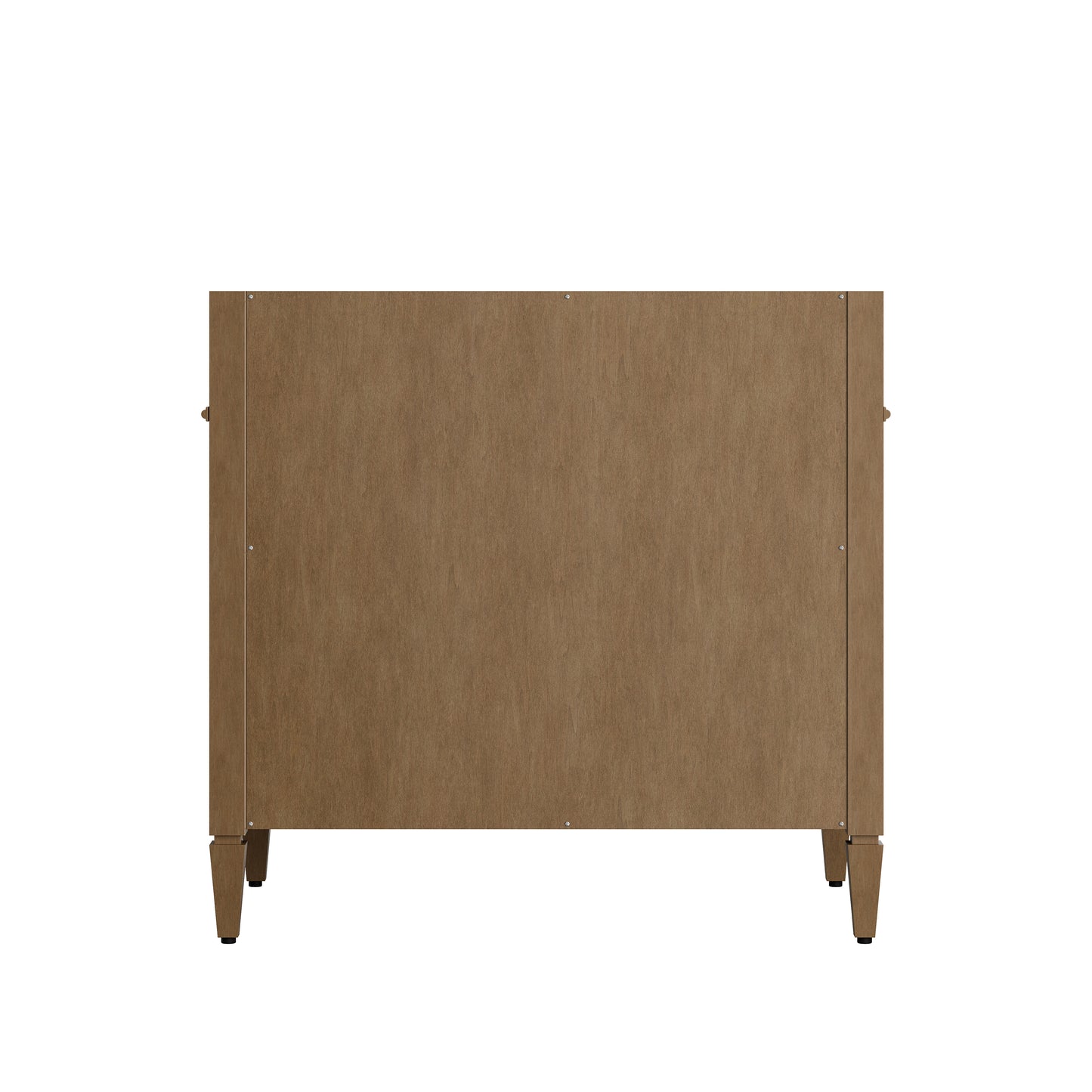 Renovate for Less Atlanta Brittany 36" Single Vanity, Pecan w/ 3 CM Carrara Marble Top