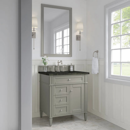 Brittany 30" Single Vanity, Urban Gray, w/ 3 CM Phantome Eclos Top