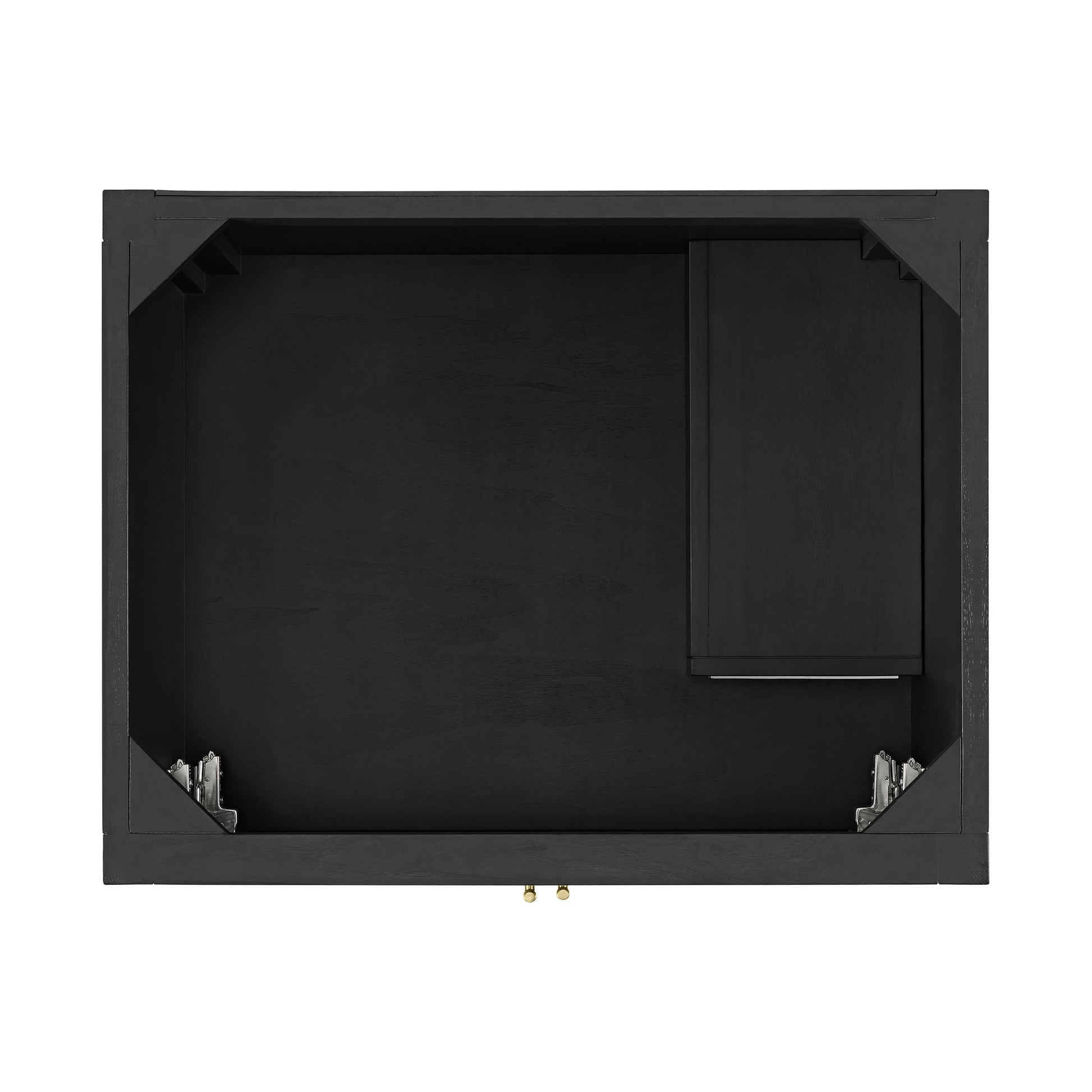 Renovate for Less Atlanta Myrrin 30" Single Vanity, Carbon Oak w/ 3 CM Charcoal Soapstone Silestone Top