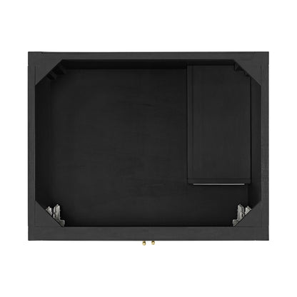 Renovate for Less Atlanta Myrrin 30" Single Vanity, Carbon Oak w/ 3 CM Ethereal Noctis Silestone Top