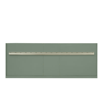 Renovate for Less Atlanta Chicago 72" Double Vanity, Smokey Celadon, w/ Single Hole 3CM White Zeus Silestone® Top & Backsplash