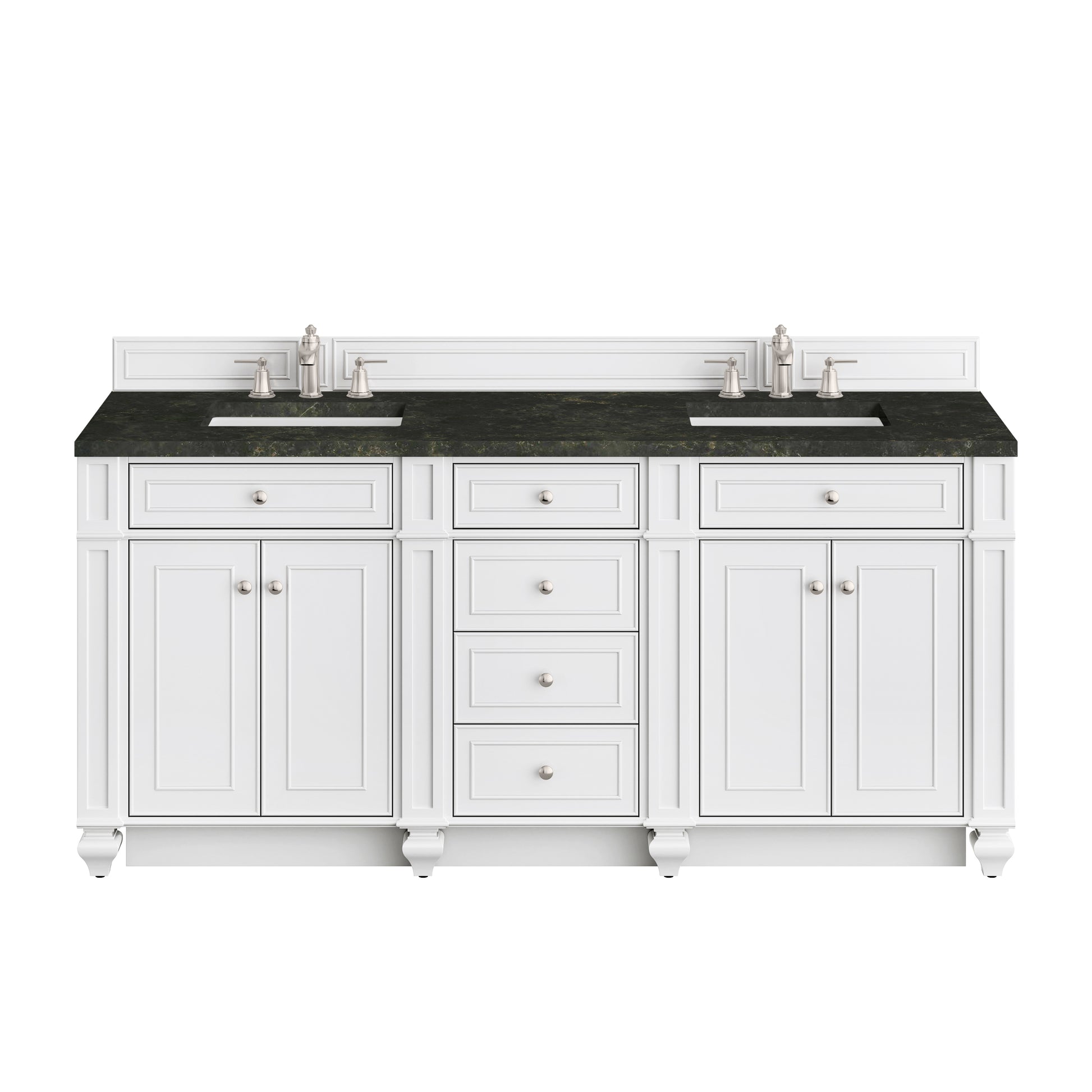 Renovate for Less Atlanta Bristol 72" Double Vanity, Bright White, w/ 3 CM Phantome Eclos Top