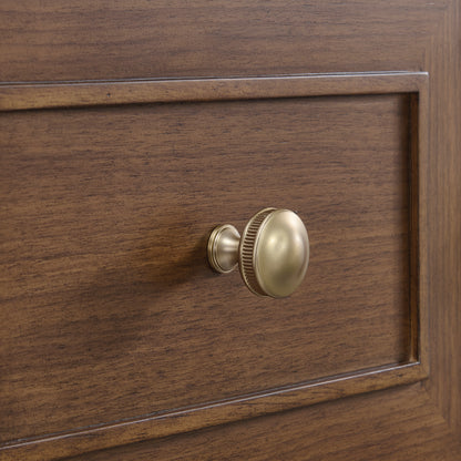Renovate for Less Atlanta Lorelai 60" Double Vanity, Mid-Century Walnut, w/ 3 CM Tajnar Eclos Top w/FreePower Wireless Charger