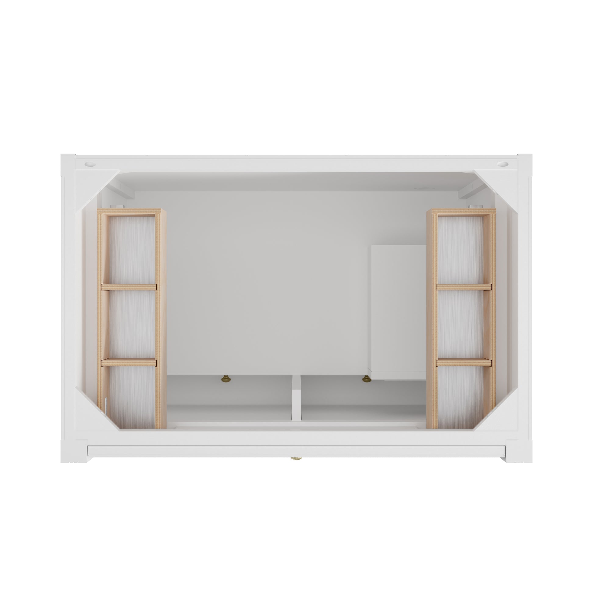 Renovate for Less Atlanta Bellshire 36" Single Vanity, Bright White w/ 3 CM Ethereal Noctis Silestone Top