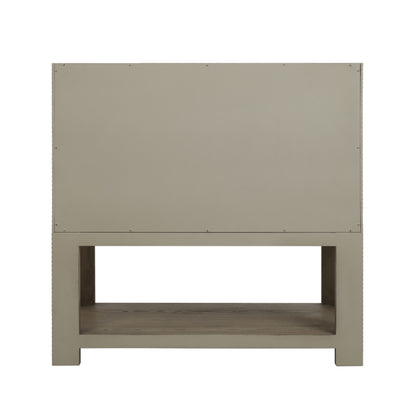 Renovate for Less Atlanta Lucian 36" Single Vanity, Pebble Oak w/ 3 CM Victorian Silver Silestone Top