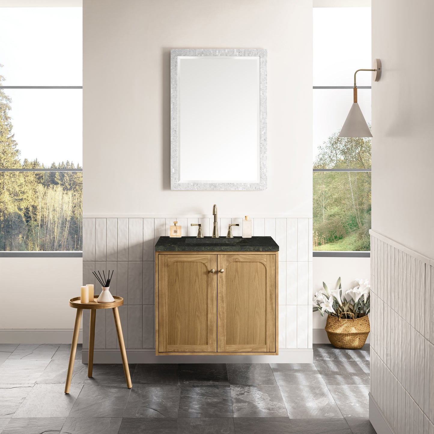 Renovate for Less Atlanta Laurent 30" Single Vanity, Light Natural Oak, w/ 3 CM Phantome Eclos Top