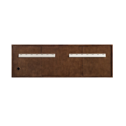 Renovate for Less Atlanta Amberly 72" Double Vanity, Mid-Century Walnut, w/ 3 CM Tajnar Eclos Top