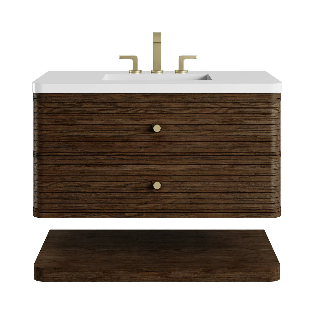Allamari 36" Single Vanity, Sable w/ 3 CM White Zeus Silestone Top