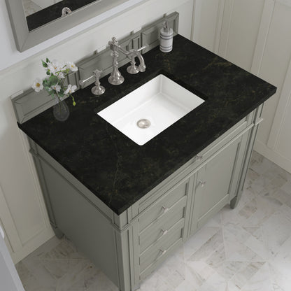 Renovate for Less Atlanta Brittany 36" Single Vanity, Urban Gray, w/ 3 CM Phantome Eclos Top