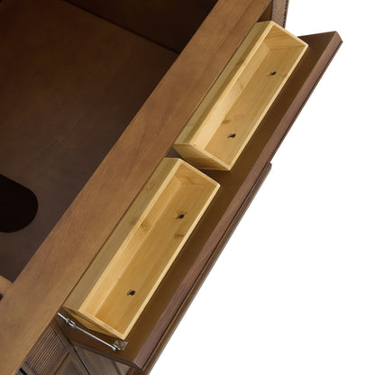 Renovate for Less Atlanta Lorelai 72"Double Vanity, Mid-Century Walnut