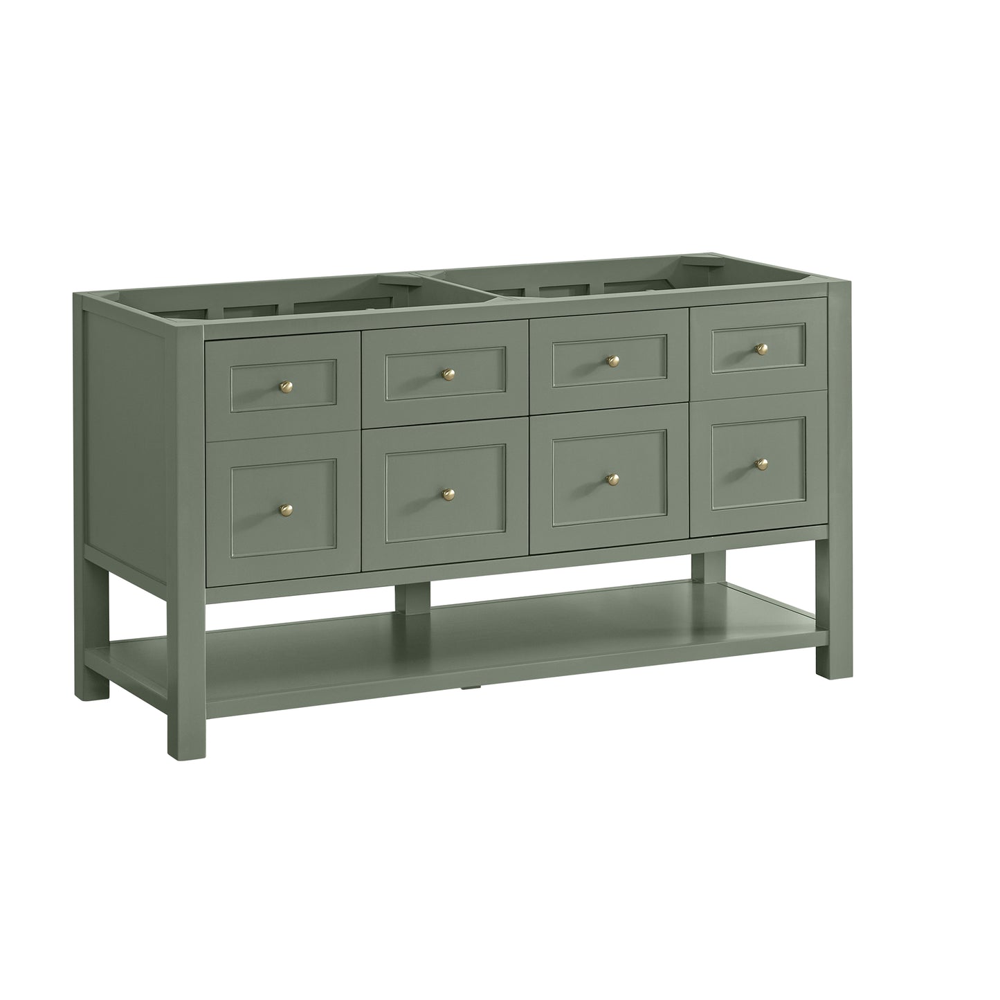 Renovate for Less Atlanta Breckenridge 60" Double Vanity, Smokey Celadon, w/ 3 CM Phantome Eclos Top