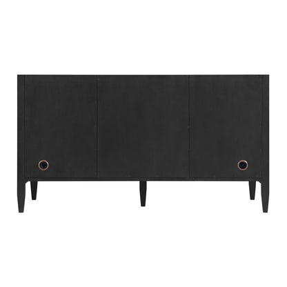 Renovate for Less Atlanta Myrrin 60" Double Vanity, Carbon Oak w/ 3 CM Carrara White Marble Top