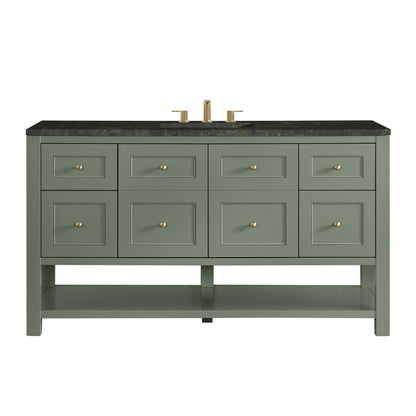 Renovate for Less Atlanta Breckenridge 60" Single Vanity, Smokey Celadon, w/ 3 CM Phantome Eclos Top