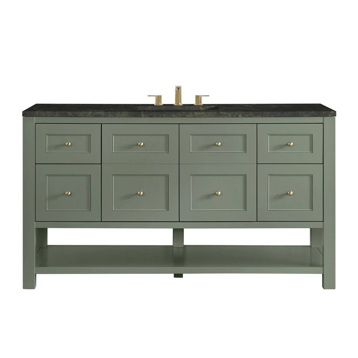 Breckenridge 60" Single Vanity, Smokey Celadon, w/ 3 CM Phantome Eclos Top