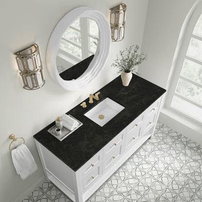 Renovate for Less Atlanta Breckenridge 60" Single Vanity, Bright White, w/ 3 CM Phantome Eclos Top