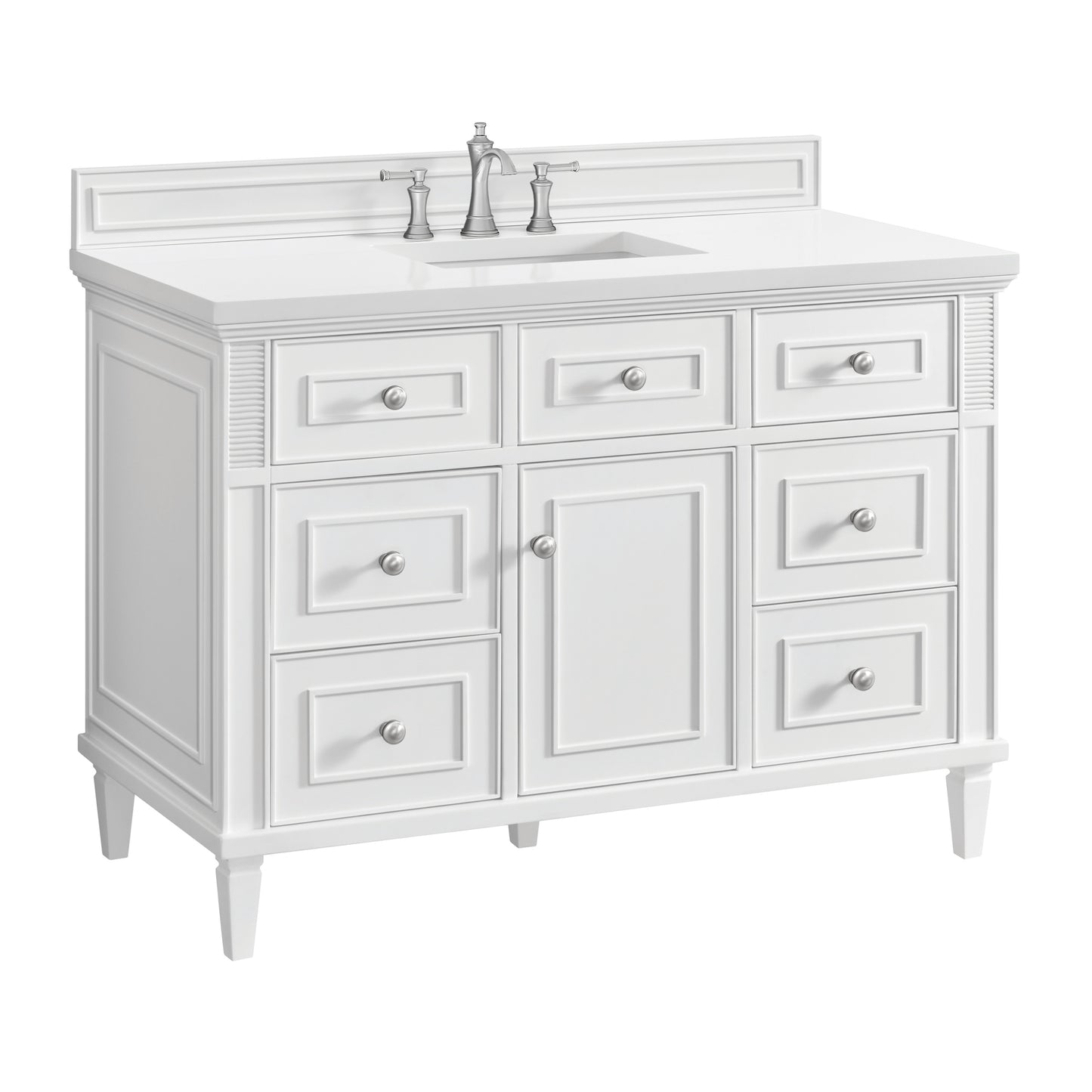 Renovate for Less Atlanta Lorelai 48" Single Vanity, Bright White