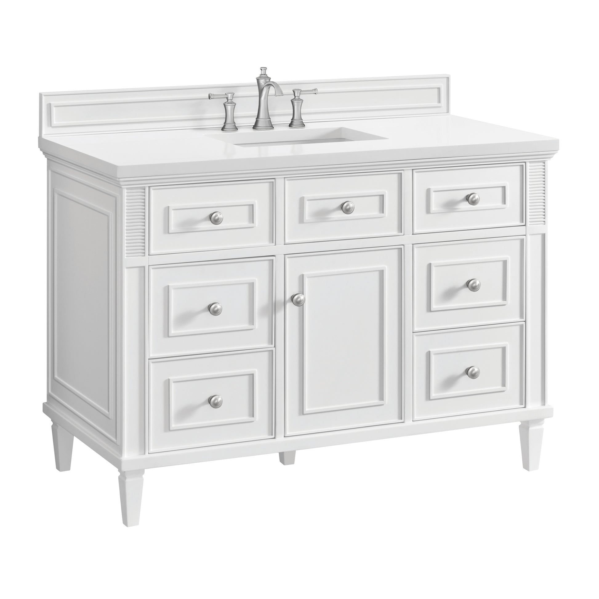 Renovate for Less Atlanta Lorelai 48" Single Vanity, Bright White