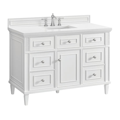 Renovate for Less Atlanta Lorelai 48" Single Vanity, Bright White