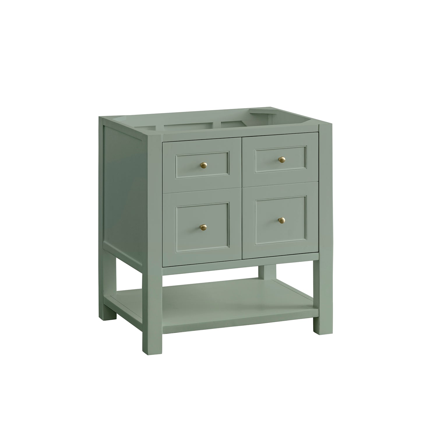 Renovate for Less Atlanta Breckenridge 30" Single Vanity, Smokey Celadon, w/ 3 CM Siberian Silestone Top