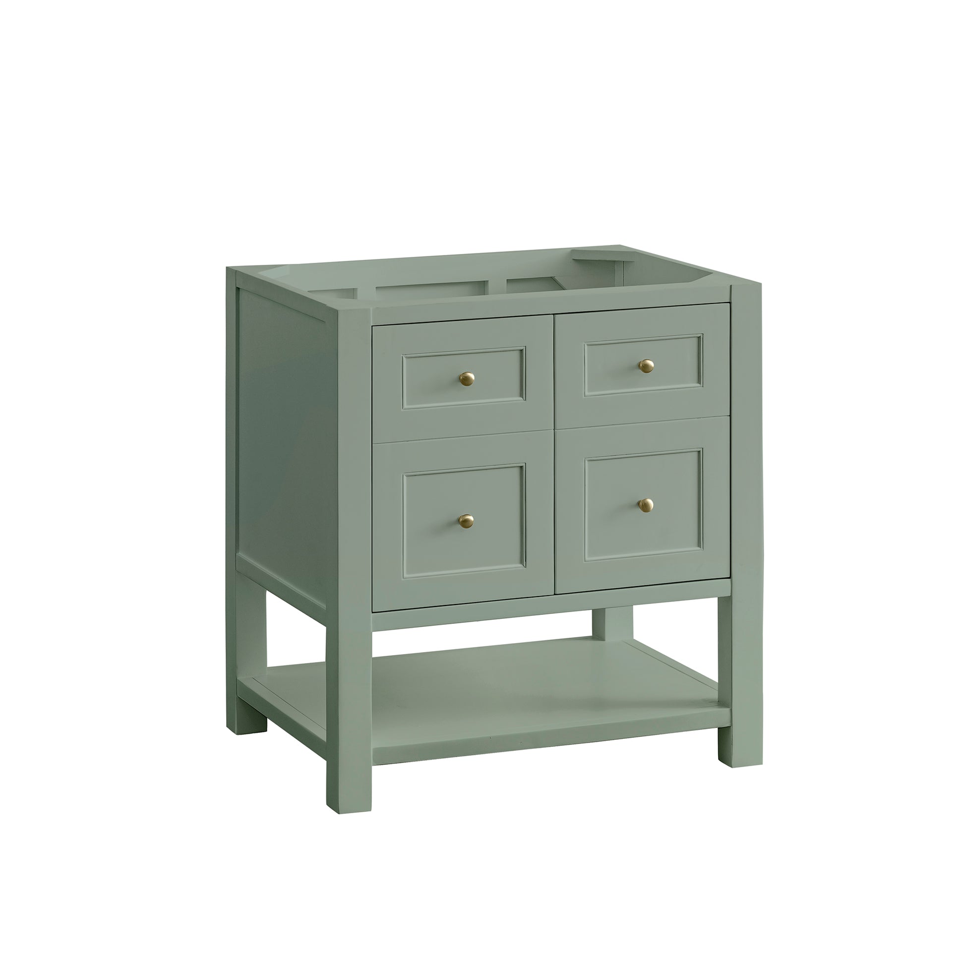 Renovate for Less Atlanta Breckenridge 30" Single Vanity, Smokey Celadon, w/ 3 CM Siberian Silestone Top