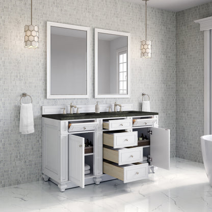 Renovate for Less Atlanta Bristol 60" Double Vanity, Bright White, w/ 3 CM Phantome Eclos Top