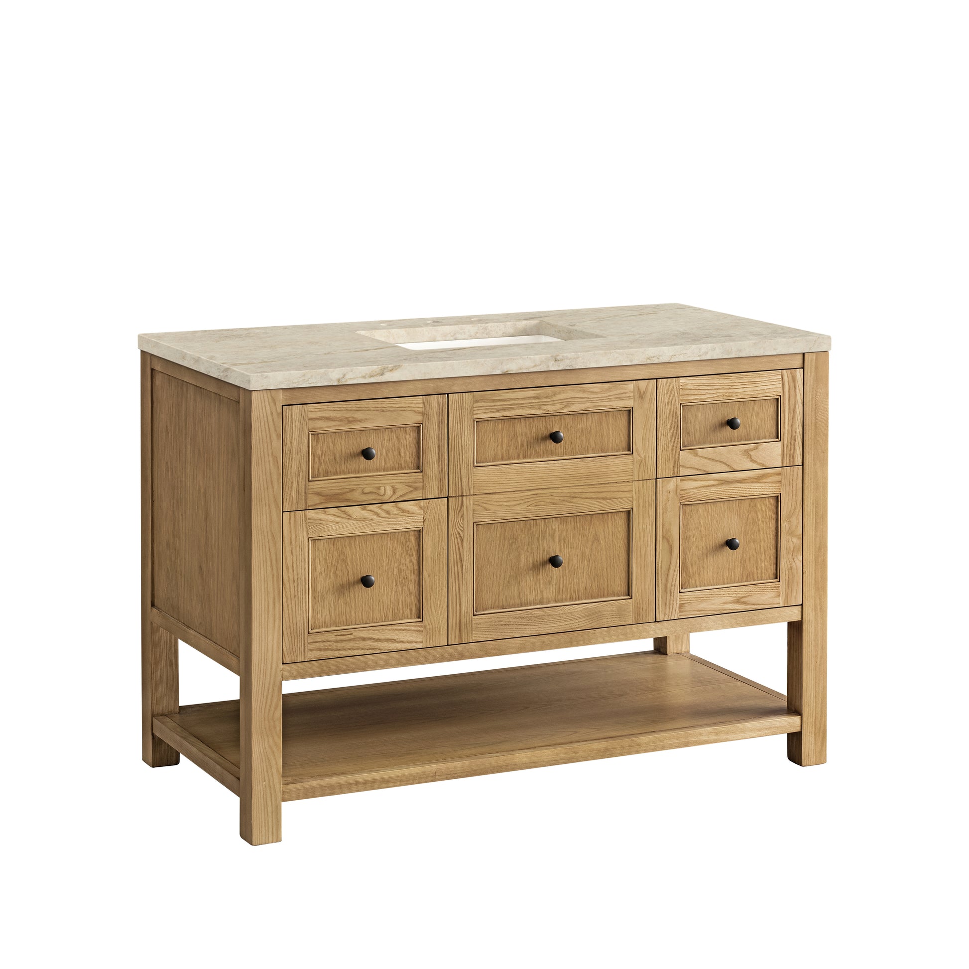 Renovate for Less Atlanta Breckenridge 48" Single Vanity, Light Natural Oak, w/ 3 CM Tajnar Eclos Top