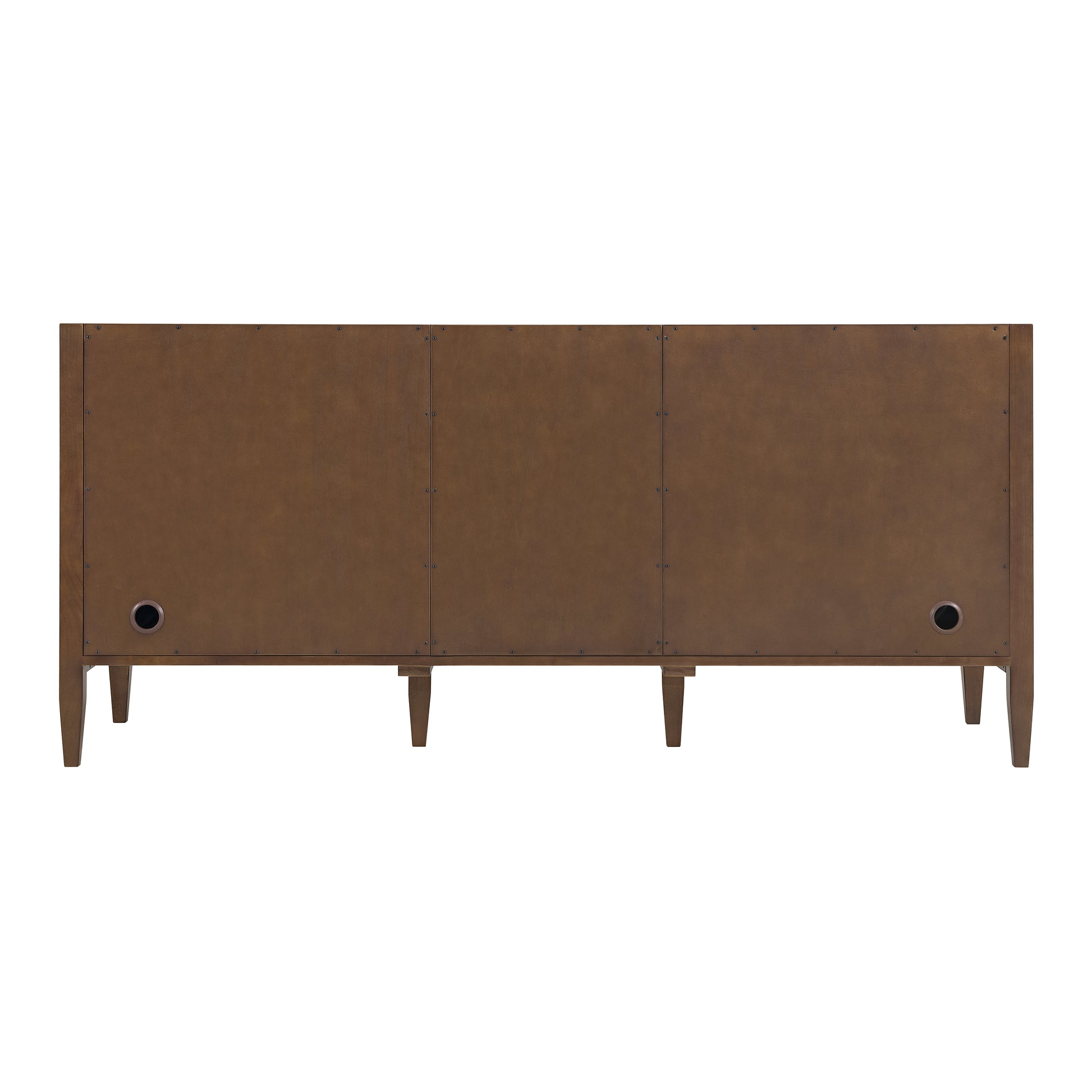 Renovate for Less Atlanta Myrrin 72" Double Vanity, Mid Century Walnut w/ 3 CM Victorian Silver Silestone Top w/FreePower Wireless Charger