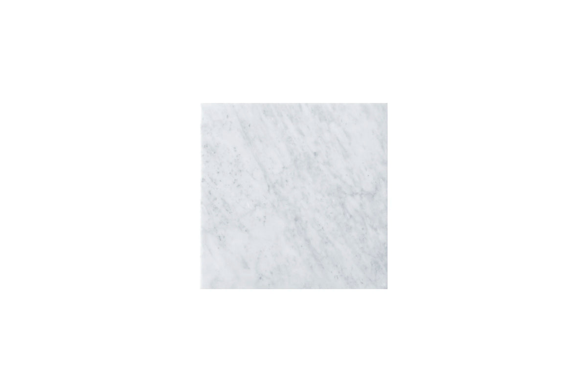 15" Linen Top, 3 CM Carrara White Marble, No Holes