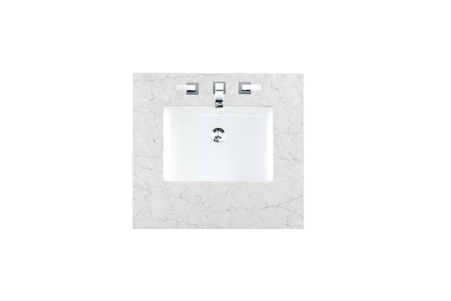 Renovate for Less Atlanta 26" Single Top, 3 CM Eternal Jasmine Pearl Silestone w/ Sink