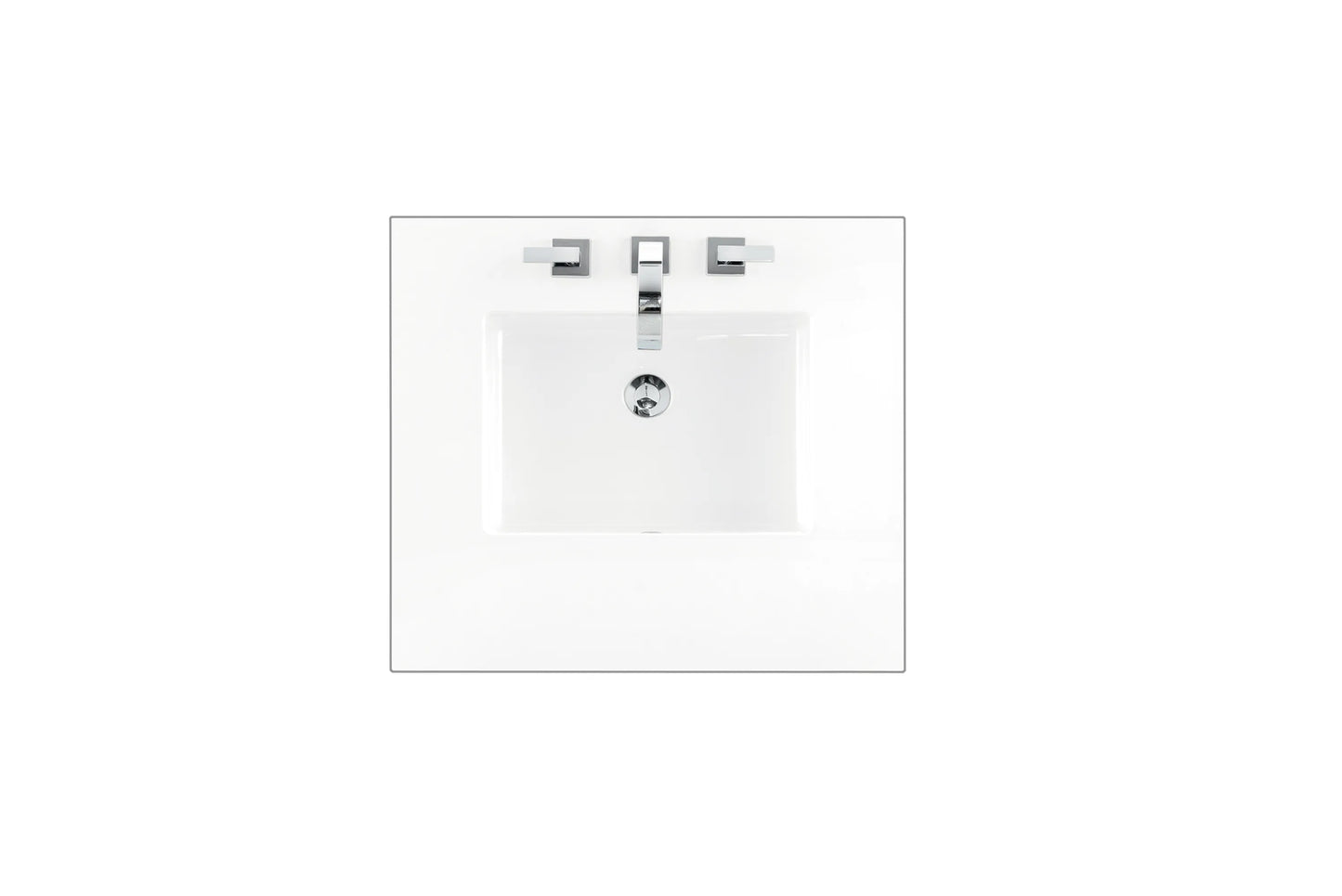 Renovate for Less Atlanta 26" Single Top, 3 CM White Zeus Silestone w/ Sink