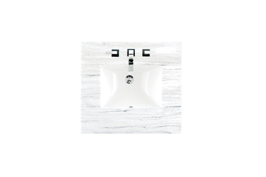 Renovate for Less Atlanta 26" Single Top, 3 CM Arctic Fall Solid Surface w/ Sink