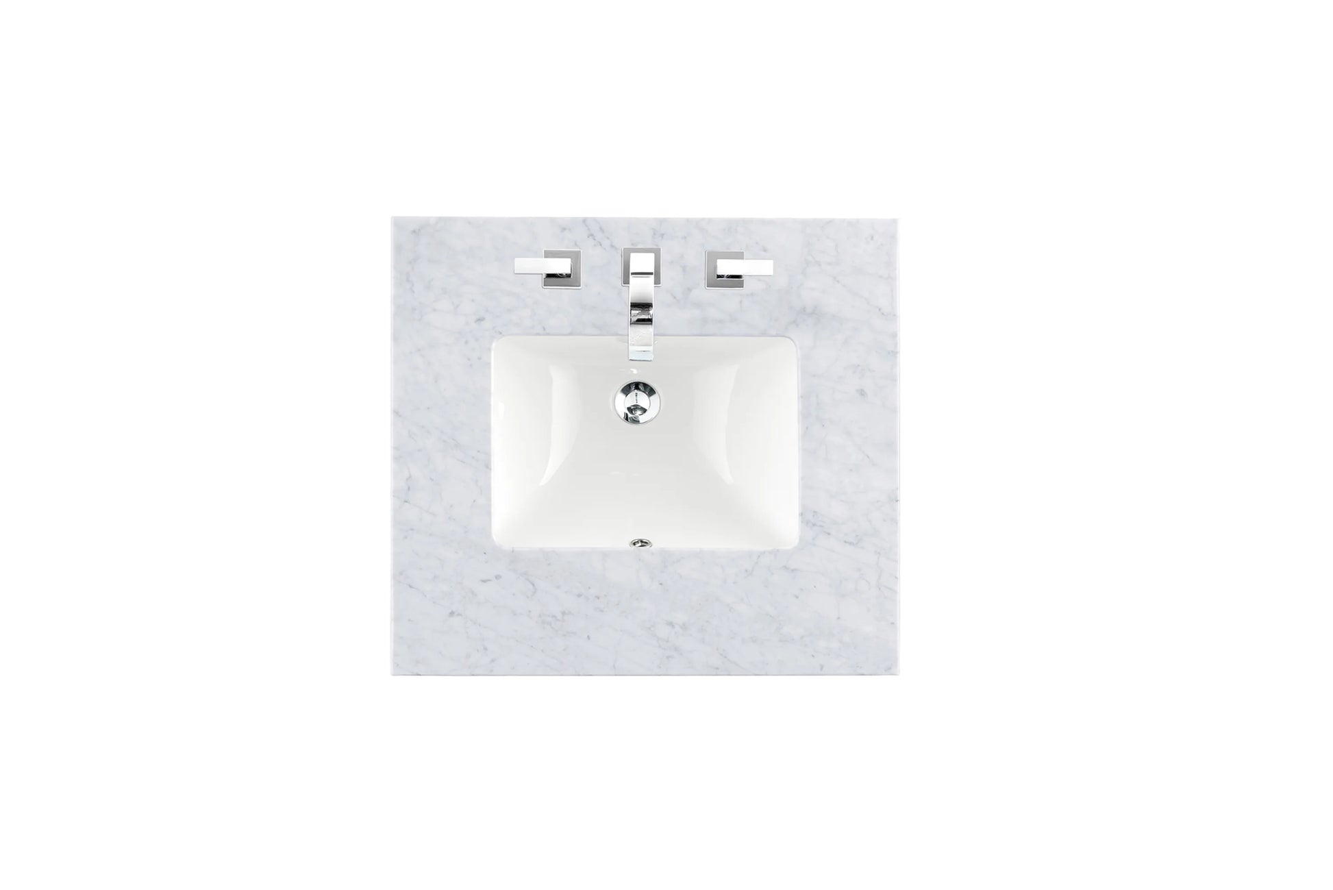 Renovate for Less Atlanta 26" Single 3 CM Top, Carrara White Marble w/ Sink