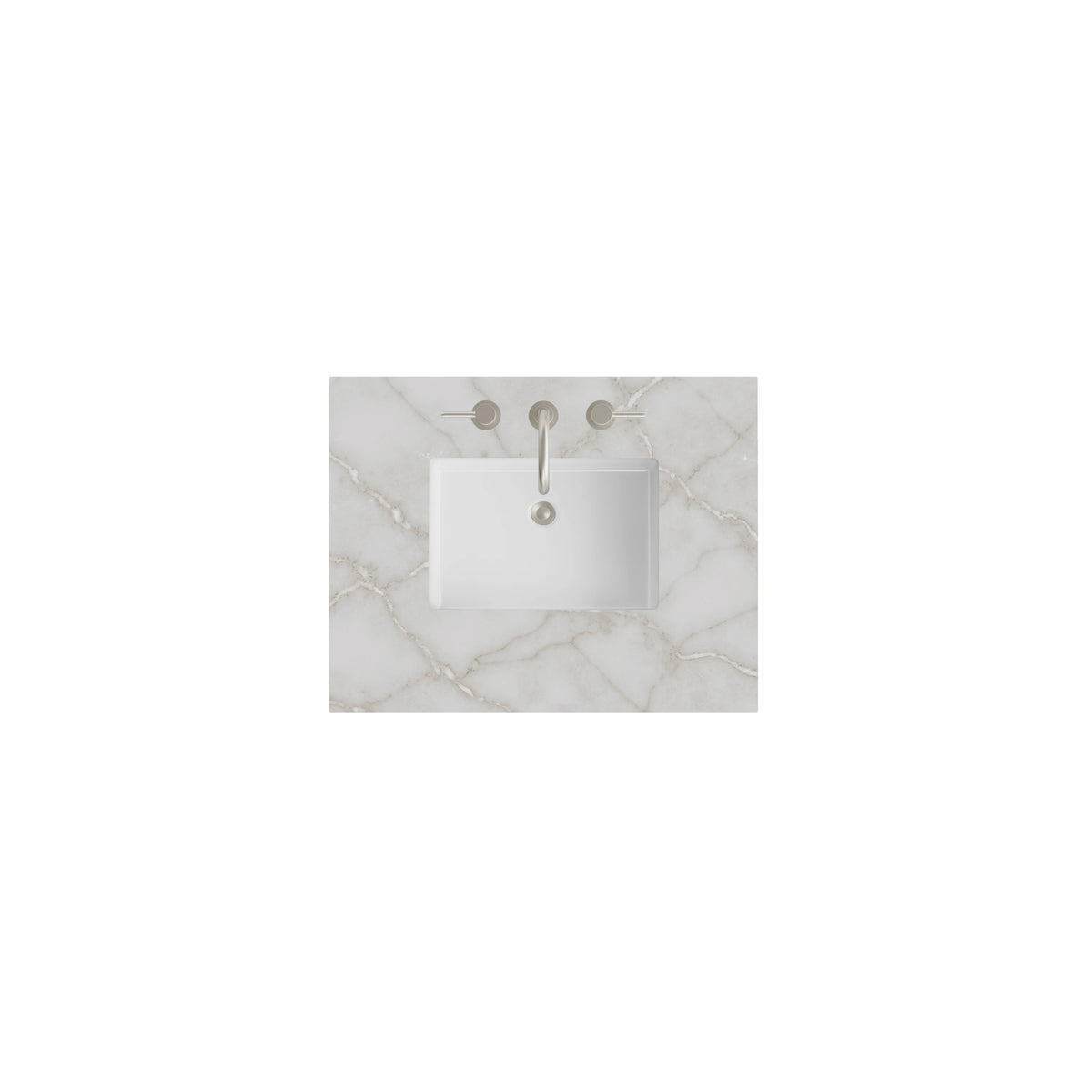 30" Single Top, 3 CM Victorian Silver Silestone w/ Sink