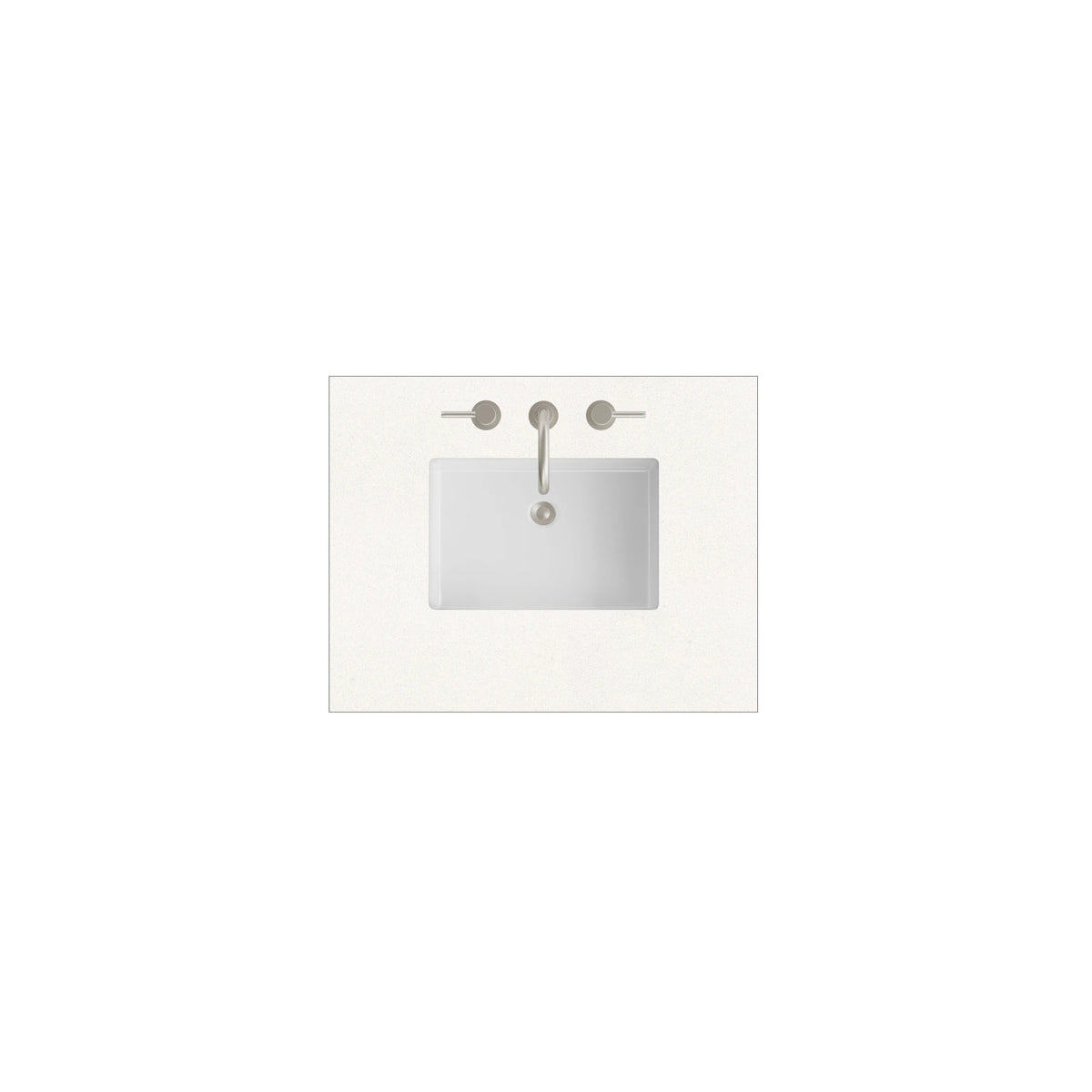 30" Single Top, 3 CM White Zeus Silestone w/ Sink