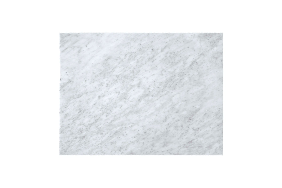 30" Linen Top, 3 CM Carrara White Marble, No Holes