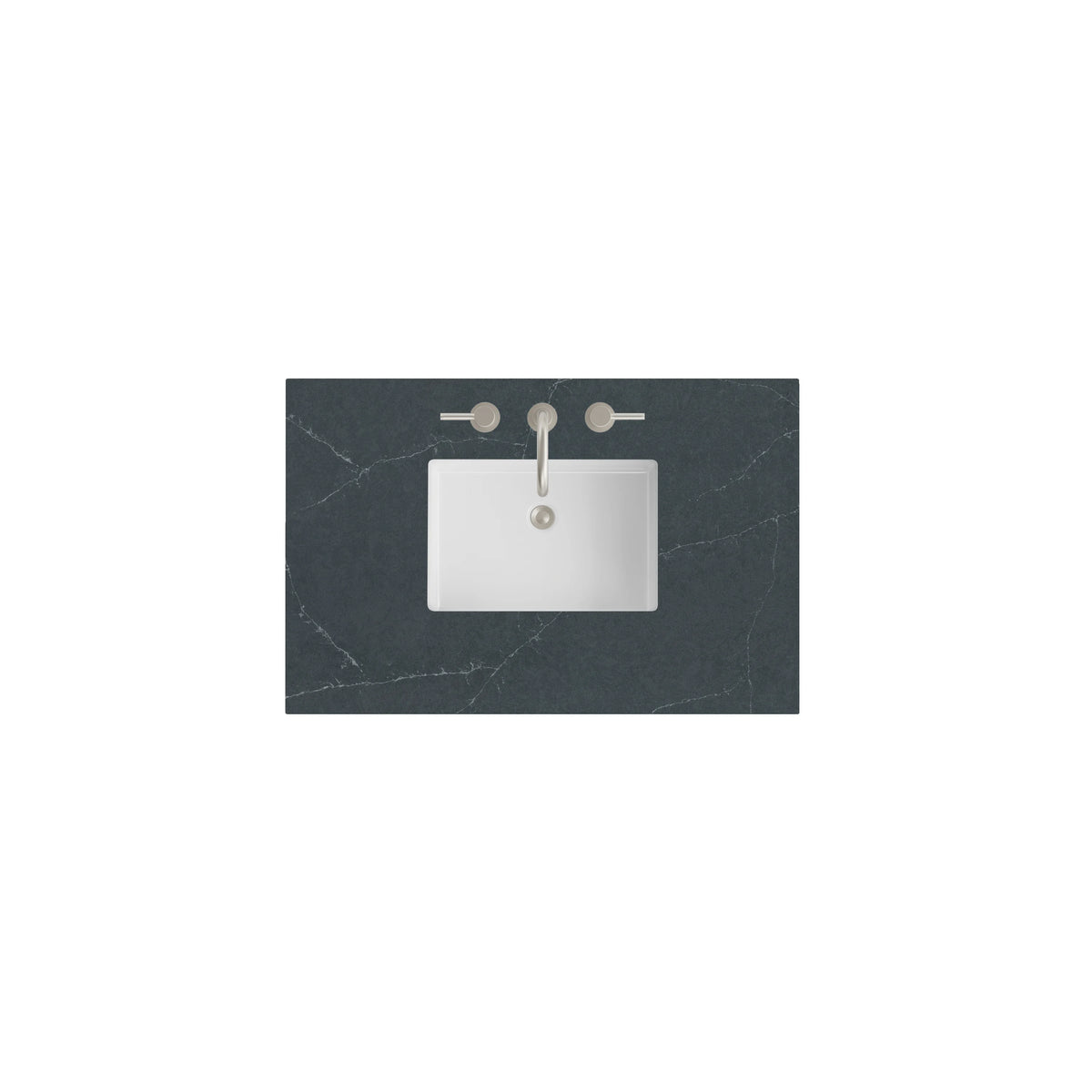 36" Single Top, 3 CM Charcoal Soapstone Silestone w/ Sink