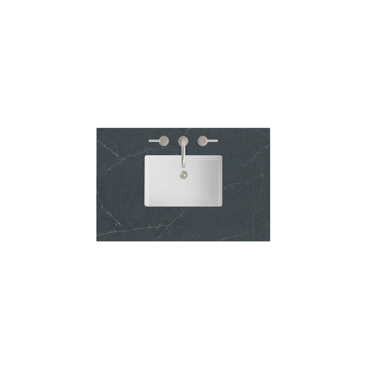 36" Single Top, 3 CM Charcoal Soapstone Silestone w/ Sink