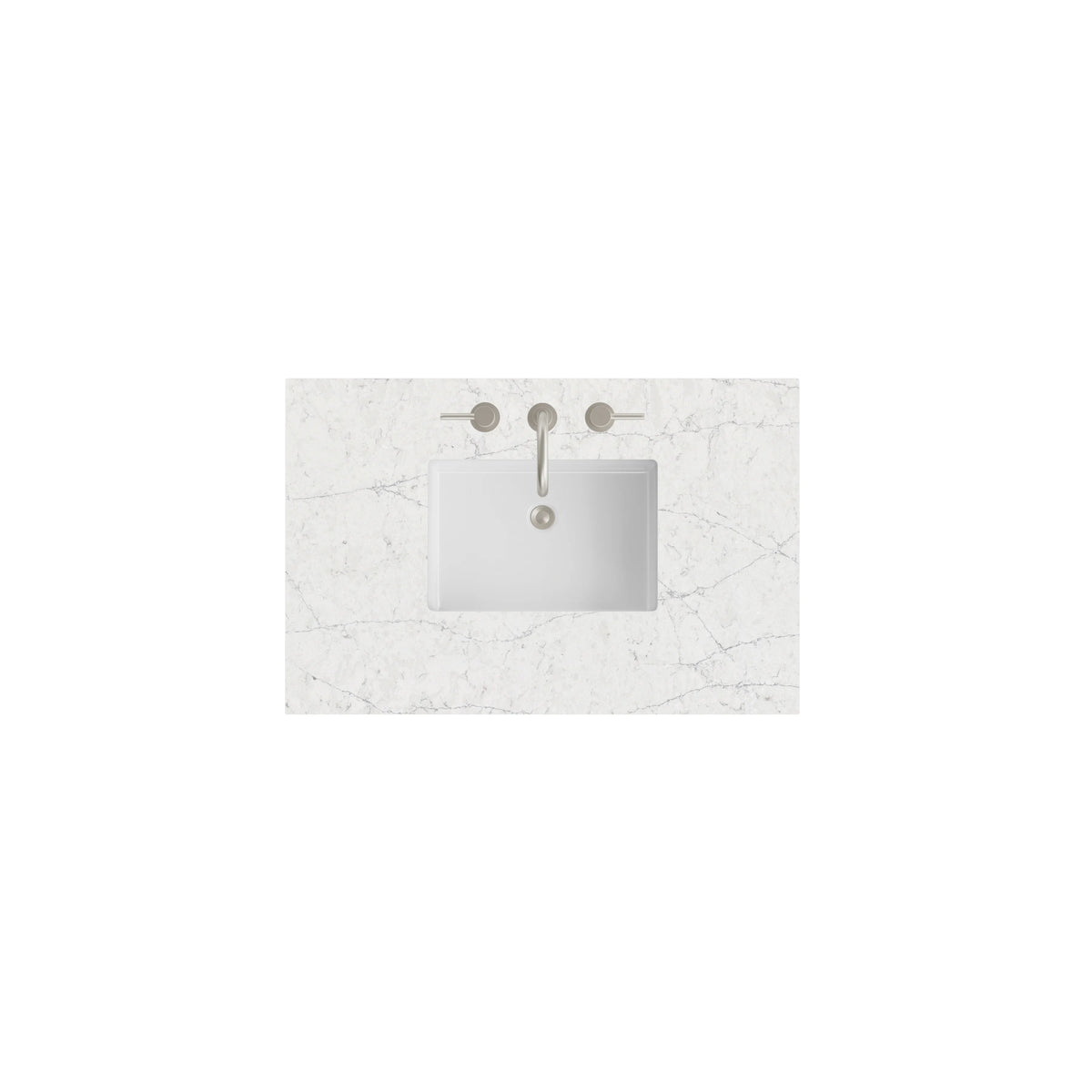 36" Single Top, 3 CM Eternal Jasmine Pearl Silestone w/ Sink