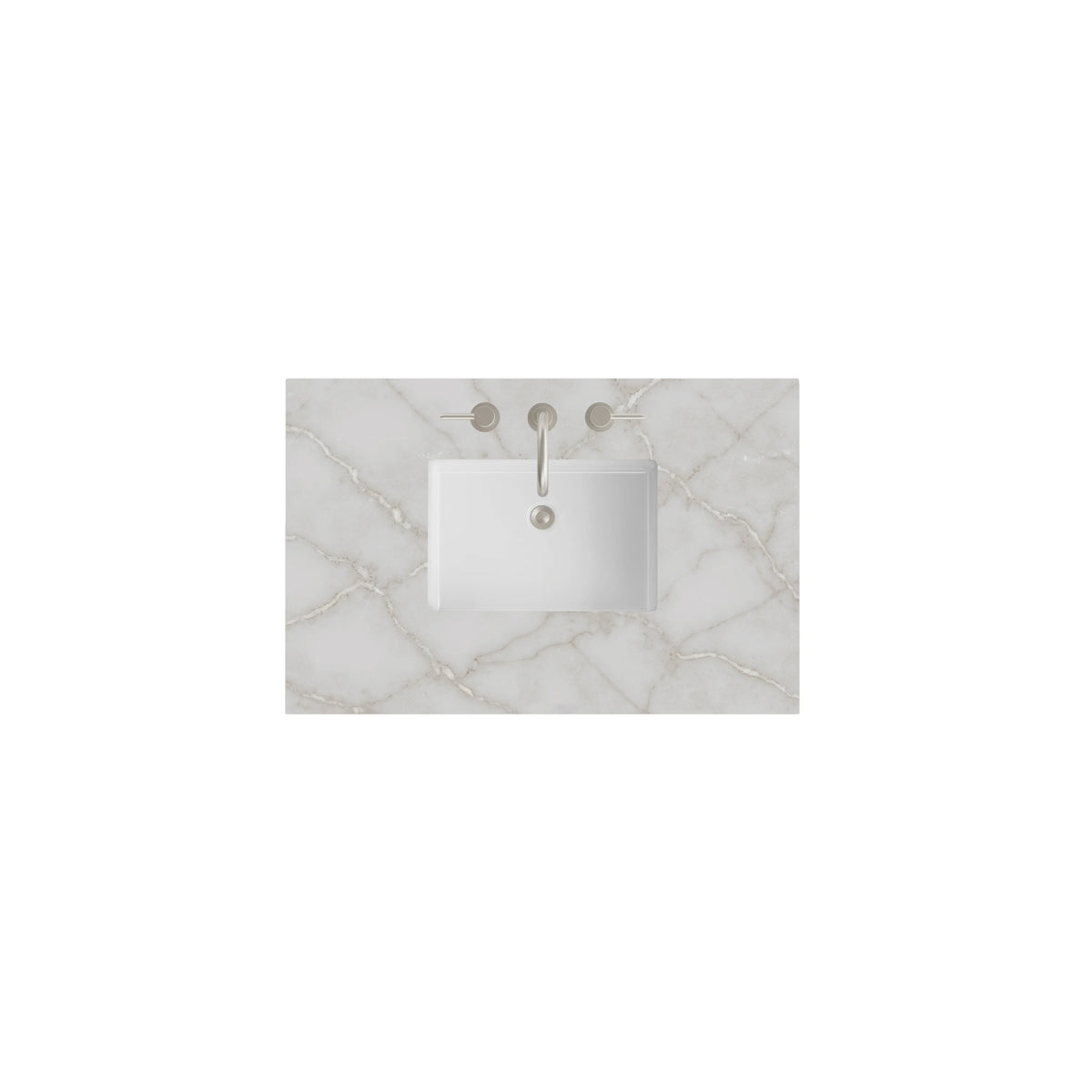 36" Single Top, 3 CM Victorian Silver Silestone w/ Sink
