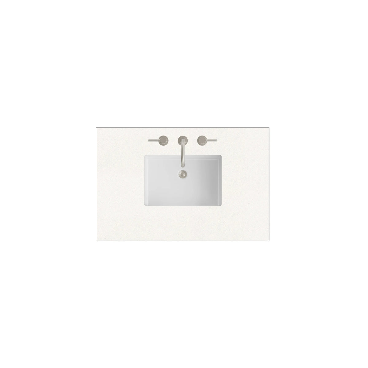 36" Single Top, 3 CM White Zeus Silestone w/ Sink
