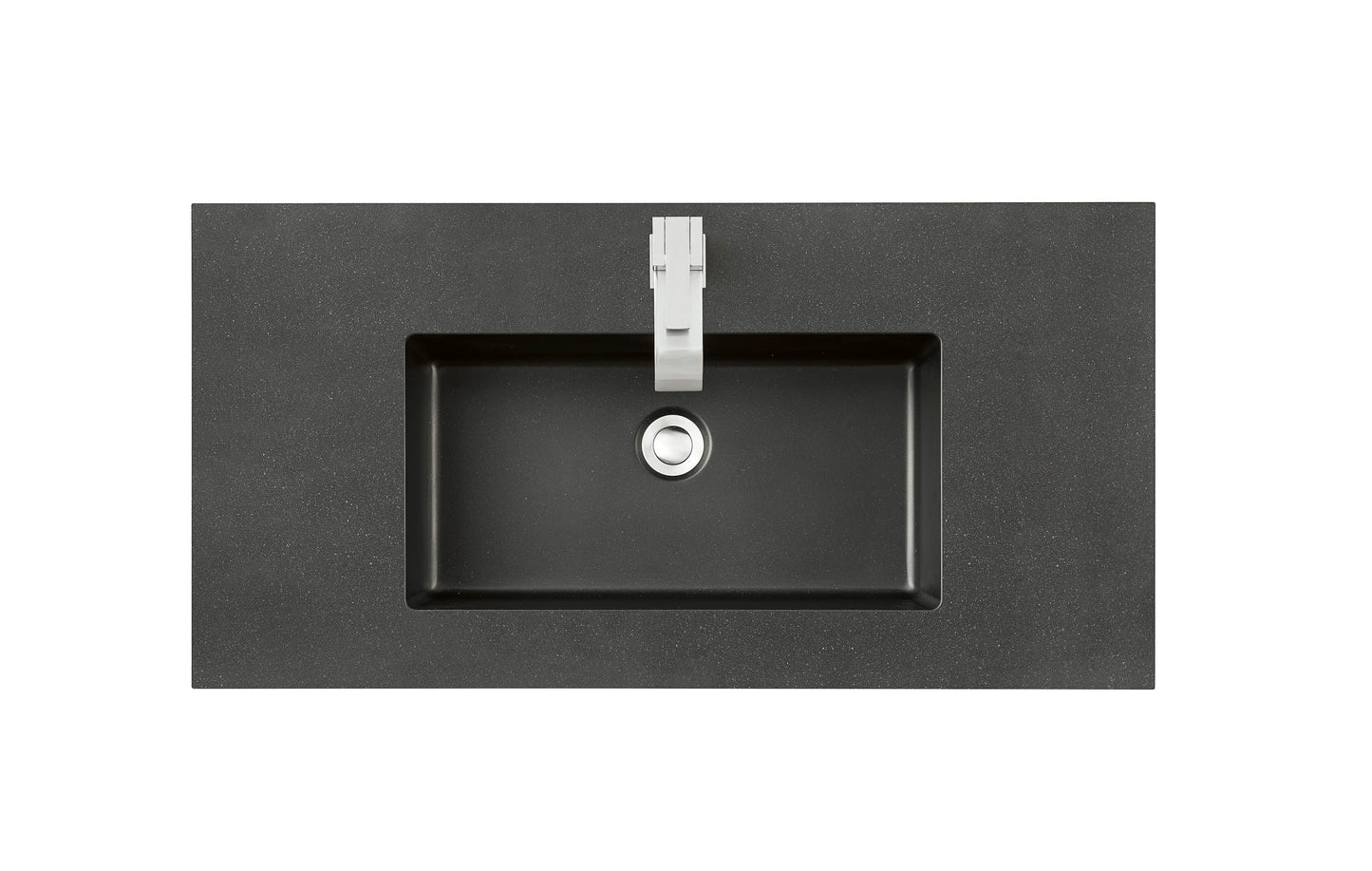 Renovate for Less Atlanta 35.4" Single Sink Top, Charcoal Black