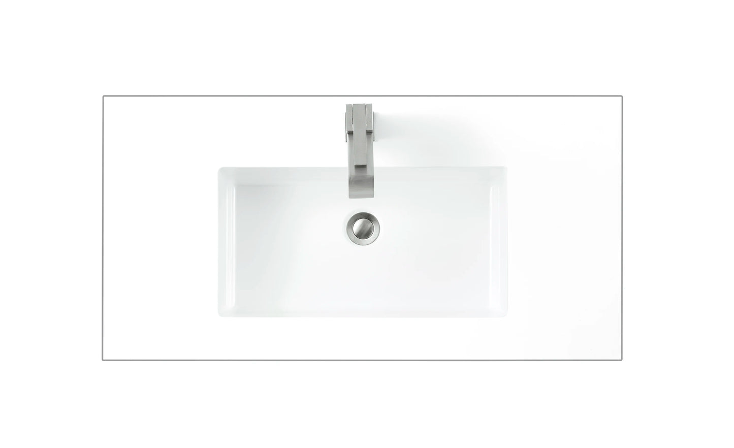 Renovate for Less Atlanta 35.4" Single Sink Top, Glossy White