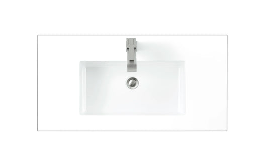 Renovate for Less Atlanta 35.4" Single Sink Top, Glossy White