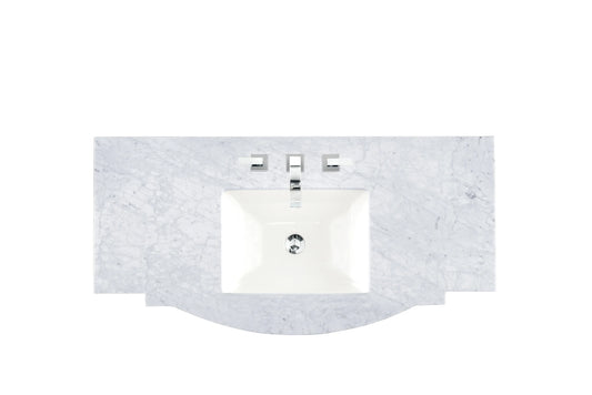Renovate for Less Atlanta 46" Single 3 CM Top, Carrara White Marble w/ Sink