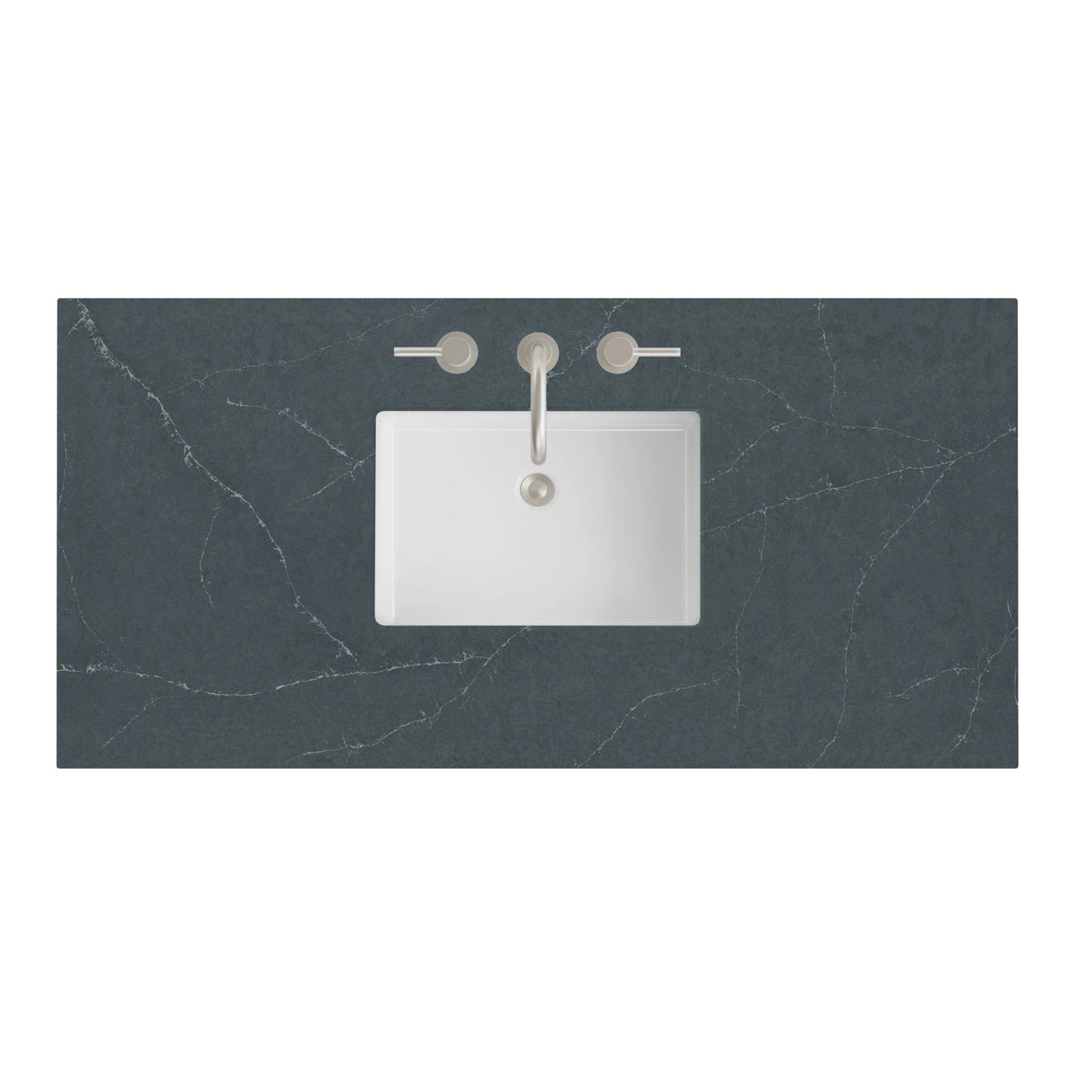 48" Single Top, 3 CM Charcoal Soapstone Silestone w/ Sink