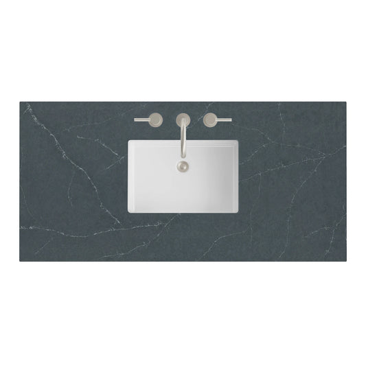 48" Single Top, 3 CM Charcoal Soapstone Silestone w/ Sink