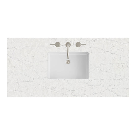 48" Single Top, 3 CM Eternal Jasmine Pearl Silestone w/ Sink