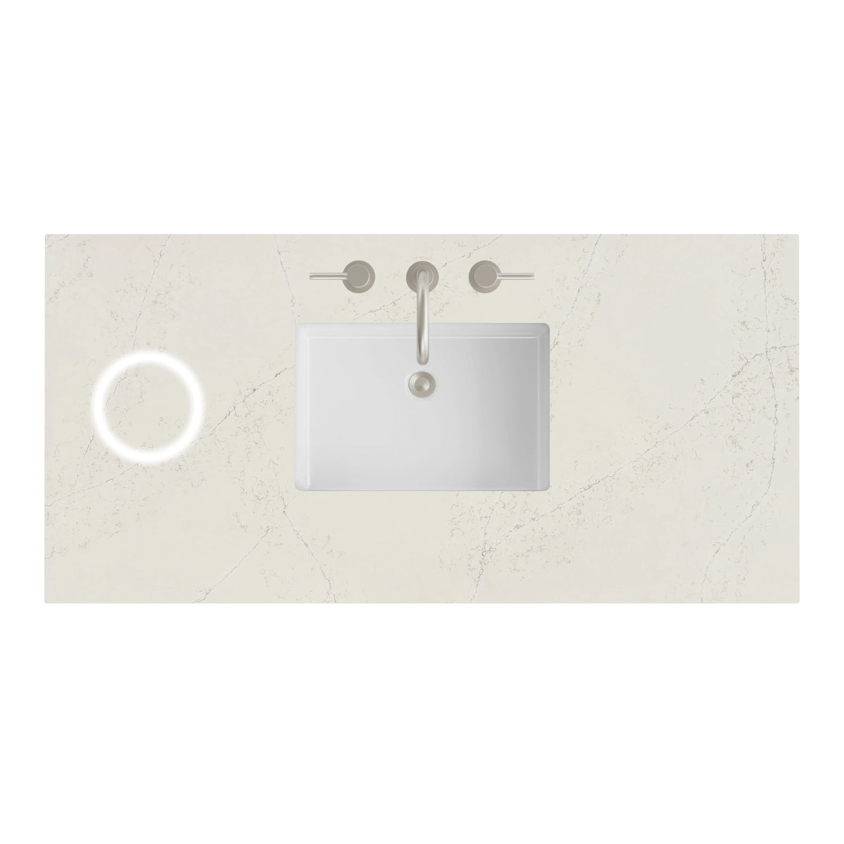 48" Single Top, 3CM Siberian Silestone w/ Sink & FreePower Wireless Charger