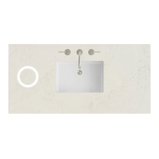 48" Single Top, 3CM Siberian Silestone w/ Sink & FreePower Wireless Charger